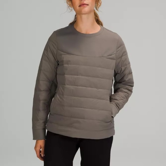 EUC Lululemon Down and Around Crew Neck Quilted Pullover Top Sweatshirt Size 8 - Picture 1 of 9